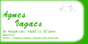 agnes vagacs business card